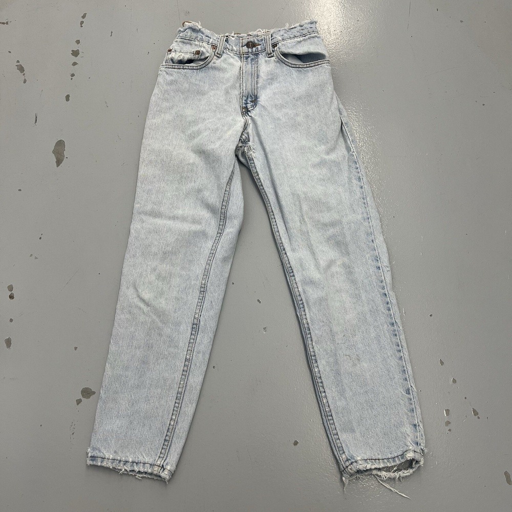 VTG Levis 550 XX Womens Juniors Sz 3 Blue Tapered Medium Wash Denim Jeans USA